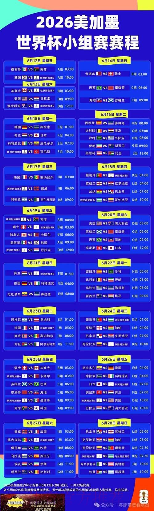2026世界杯赛程官方发布最新时间表官网入口 2026世界杯赛程官方发布最新时间表官网入口